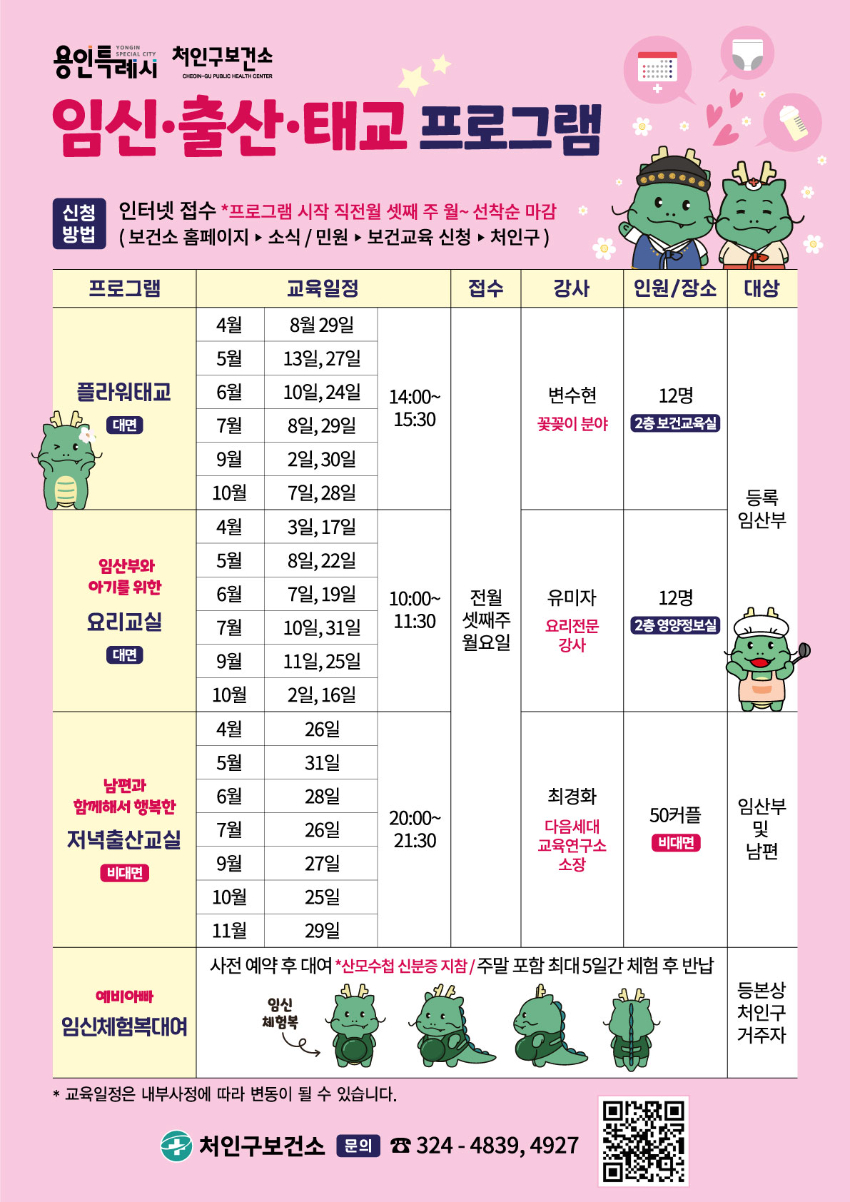 7-1. 용인특례시가 임신부와 가족 대상 프로그램을 운영한다. 사진은 처인구 프로그램 관련 포스터..jpg