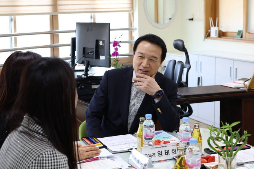 임태희경기도교육감이 15일 경기도교육청남부유아체험교육원을 방문한 가운데 인사말씀을 하고 있다.(사진2).jpg