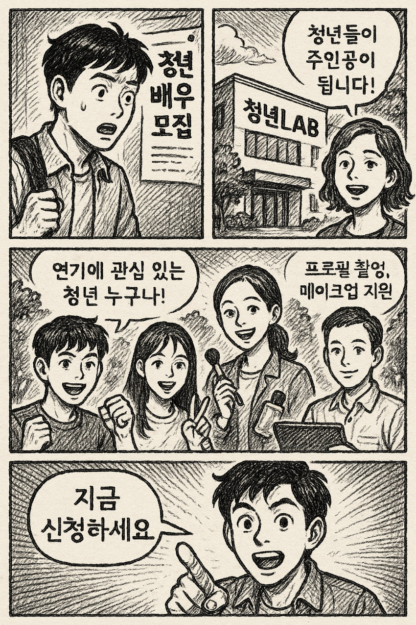 8-2. 용인청년랩 웹드라마 배우 모집 홍보 웹툰.png
