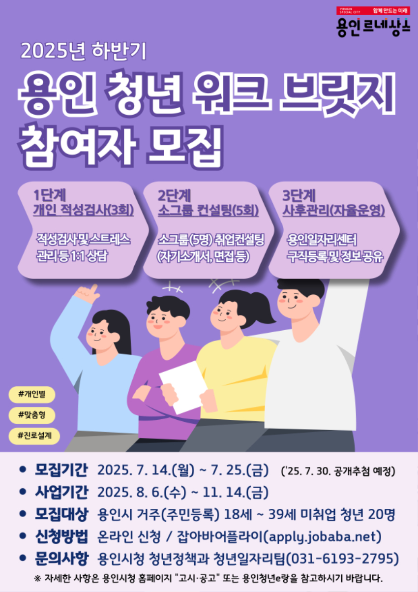 3. 용인특례시 '청년 워크 브릿지' 참여자 모집 안내 포스터.jpg
